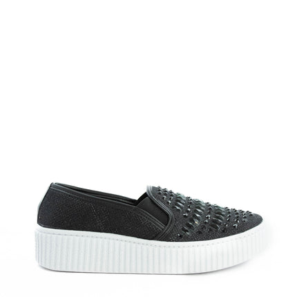 Slip On Pedraria Glitter Kirsche Cal ados